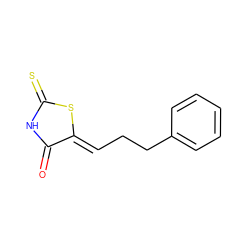 O=C1NC(=S)S/C1=C\CCc1ccccc1 ZINC000026276584