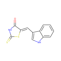 O=C1NC(=S)S/C1=C\c1c[nH]c2ccccc12 ZINC000001249104