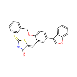 O=C1NC(=S)S/C1=C\c1cc(-c2coc3ccccc23)ccc1OCc1ccccc1 ZINC000036184605