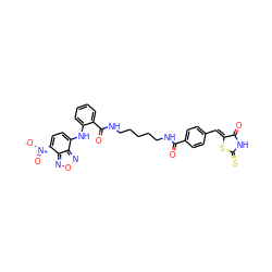 O=C1NC(=S)S/C1=C\c1ccc(C(=O)NCCCCCNC(=O)c2ccccc2Nc2ccc([N+](=O)[O-])c3nonc23)cc1 ZINC000198041100