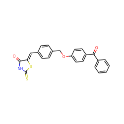 O=C1NC(=S)S/C1=C\c1ccc(COc2ccc(C(=O)c3ccccc3)cc2)cc1 ZINC000026280503