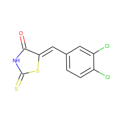 O=C1NC(=S)S/C1=C\c1ccc(Cl)c(Cl)c1 ZINC000017022326