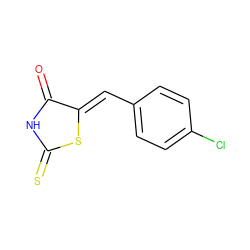 O=C1NC(=S)S/C1=C\c1ccc(Cl)cc1 ZINC000012590430