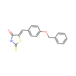 O=C1NC(=S)S/C1=C\c1ccc(OCc2ccccc2)cc1 ZINC000000973836