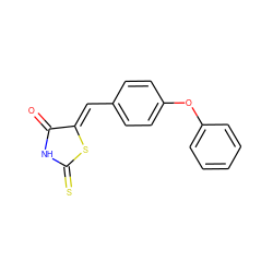 O=C1NC(=S)S/C1=C\c1ccc(Oc2ccccc2)cc1 ZINC000038204050