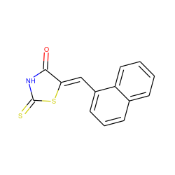 O=C1NC(=S)S/C1=C\c1cccc2ccccc12 ZINC000001452720