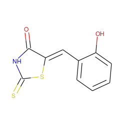 O=C1NC(=S)S/C1=C\c1ccccc1O ZINC000001084626