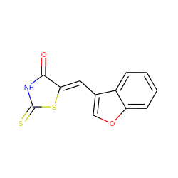 O=C1NC(=S)S/C1=C\c1coc2ccccc12 ZINC000160186935