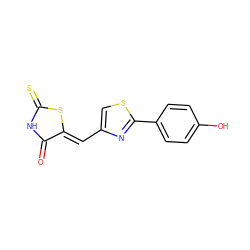 O=C1NC(=S)S/C1=C\c1csc(-c2ccc(O)cc2)n1 ZINC001772599481