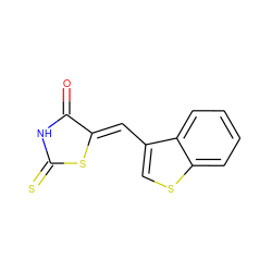 O=C1NC(=S)S/C1=C\c1csc2ccccc12 ZINC000084593125