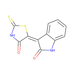 O=C1NC(=S)S/C1=C1/C(=O)Nc2ccccc21 ZINC000016524095