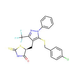 O=C1NC(=S)S[C@H]1Cc1c(C(F)(F)F)nn(-c2ccccc2)c1SCc1ccc(Cl)cc1 ZINC000028822903