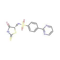 O=C1NC(=S)S[C@H]1NS(=O)(=O)c1ccc(-c2ncccn2)cc1 ZINC000003611293