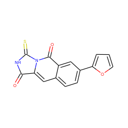 O=C1NC(=S)n2c1cc1ccc(-c3ccco3)cc1c2=O ZINC001772647918