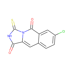 O=C1NC(=S)n2c1cc1ccc(Cl)cc1c2=O ZINC001772627440