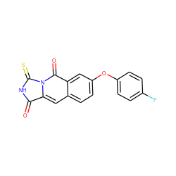 O=C1NC(=S)n2c1cc1ccc(Oc3ccc(F)cc3)cc1c2=O ZINC001772593294