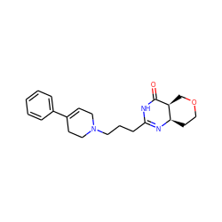 O=C1NC(CCCN2CC=C(c3ccccc3)CC2)=N[C@@H]2CCOC[C@H]12 ZINC000028525004