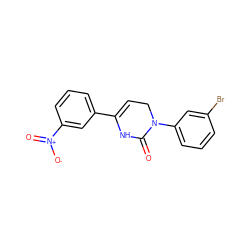 O=C1NC(c2cccc([N+](=O)[O-])c2)=CCN1c1cccc(Br)c1 ZINC000299863201