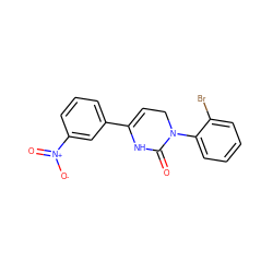 O=C1NC(c2cccc([N+](=O)[O-])c2)=CCN1c1ccccc1Br ZINC000299856141