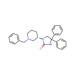 O=C1NC(c2ccccc2)(c2ccccc2)CN1[C@H]1CCCN(Cc2ccccc2)C1 ZINC000034802333