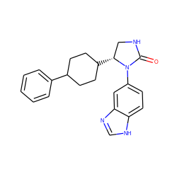 O=C1NC[C@@H](C2CCC(c3ccccc3)CC2)N1c1ccc2[nH]cnc2c1 ZINC000116196108