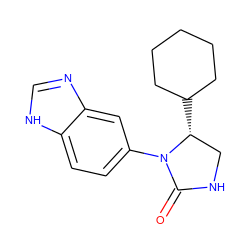 O=C1NC[C@@H](C2CCCCC2)N1c1ccc2[nH]cnc2c1 ZINC000116194945