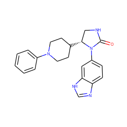 O=C1NC[C@@H](C2CCN(c3ccccc3)CC2)N1c1ccc2nc[nH]c2c1 ZINC000116193782