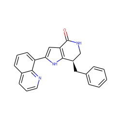 O=C1NC[C@@H](Cc2ccccc2)c2[nH]c(-c3cccc4cccnc34)cc21 ZINC000222364923