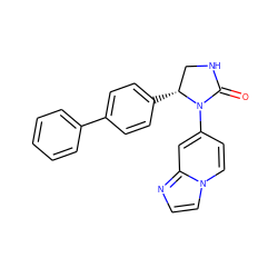 O=C1NC[C@@H](c2ccc(-c3ccccc3)cc2)N1c1ccn2ccnc2c1 ZINC000096168040