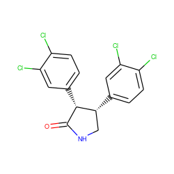 O=C1NC[C@@H](c2ccc(Cl)c(Cl)c2)[C@H]1c1ccc(Cl)c(Cl)c1 ZINC000096929854