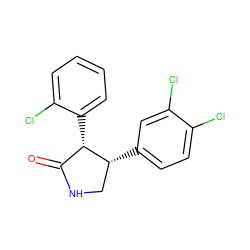 O=C1NC[C@@H](c2ccc(Cl)c(Cl)c2)[C@H]1c1ccccc1Cl ZINC000096929870