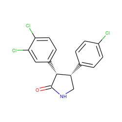 O=C1NC[C@@H](c2ccc(Cl)cc2)[C@H]1c1ccc(Cl)c(Cl)c1 ZINC000096929858