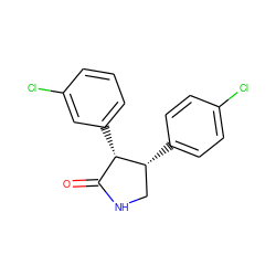 O=C1NC[C@@H](c2ccc(Cl)cc2)[C@H]1c1cccc(Cl)c1 ZINC000096929890