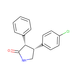 O=C1NC[C@@H](c2ccc(Cl)cc2)[C@H]1c1ccccc1 ZINC000096929902