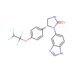 O=C1NC[C@@H](c2ccc(OC(F)(F)C(F)F)cc2)N1c1ccc2[nH]cnc2c1 ZINC000116195757