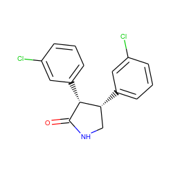 O=C1NC[C@@H](c2cccc(Cl)c2)[C@H]1c1cccc(Cl)c1 ZINC000096929894