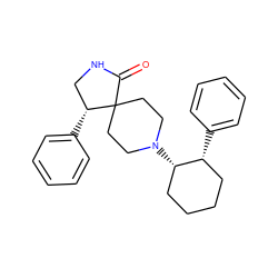 O=C1NC[C@@H](c2ccccc2)C12CCN([C@H]1CCCC[C@H]1c1ccccc1)CC2 ZINC000036222061