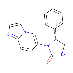 O=C1NC[C@@H](c2ccccc2)N1c1ccc2nccn2c1 ZINC001772648935