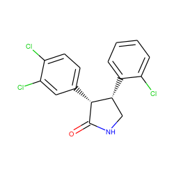 O=C1NC[C@@H](c2ccccc2Cl)[C@H]1c1ccc(Cl)c(Cl)c1 ZINC000096929866