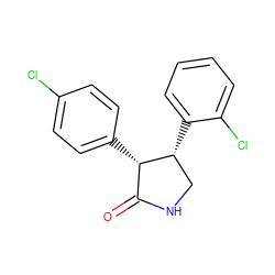 O=C1NC[C@@H](c2ccccc2Cl)[C@H]1c1ccc(Cl)cc1 ZINC000096929850