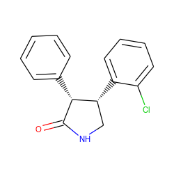 O=C1NC[C@@H](c2ccccc2Cl)[C@H]1c1ccccc1 ZINC000096929910