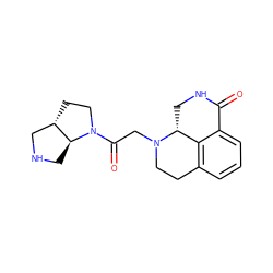 O=C1NC[C@@H]2c3c(cccc31)CCN2CC(=O)N1CC[C@H]2CNC[C@@H]21 ZINC000095580727