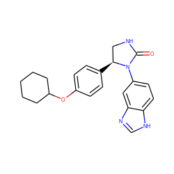 O=C1NC[C@H](c2ccc(OC3CCCCC3)cc2)N1c1ccc2[nH]cnc2c1 ZINC000116195825