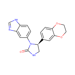 O=C1NC[C@H](c2ccc3c(c2)OCCO3)N1c1ccc2[nH]cnc2c1 ZINC000116828978