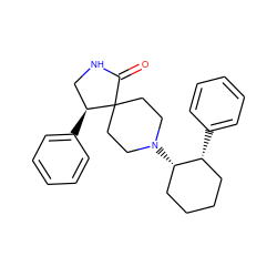 O=C1NC[C@H](c2ccccc2)C12CCN([C@H]1CCCC[C@H]1c1ccccc1)CC2 ZINC000034886727