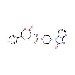 O=C1NC[C@H](c2ccccc2)CC[C@H]1NC(=O)N1CCC(n2c(=O)[nH]c3ncccc32)CC1 ZINC000028827313