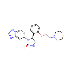 O=C1NC[C@H](c2ccccc2OCCN2CCOCC2)N1c1ccc2[nH]cnc2c1 ZINC000116195220