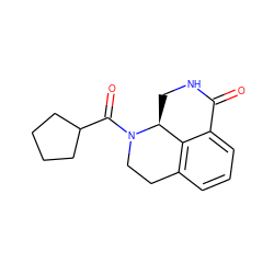 O=C1NC[C@H]2c3c(cccc31)CCN2C(=O)C1CCCC1 ZINC000045354043