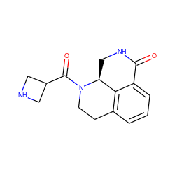 O=C1NC[C@H]2c3c(cccc31)CCN2C(=O)C1CNC1 ZINC000045353376