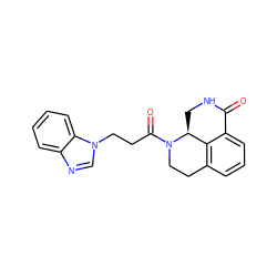 O=C1NC[C@H]2c3c(cccc31)CCN2C(=O)CCn1cnc2ccccc21 ZINC000045364220